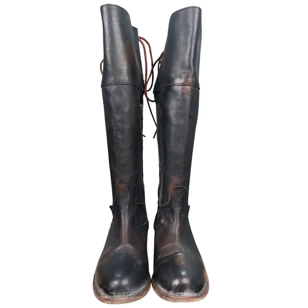 Freebird By Steven Women’s Cyn Brown Knee High Riding Boots Size US 10